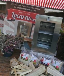 2-L Home & Garden XL Rookoven - RVS - 80x40x28 Cm - 3 Etages -Barbecue Gereedschap Winkel 1009x1200