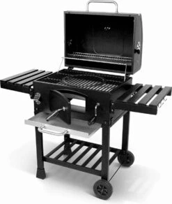 Alice's Garden Houtskool BBQ Bernard - Smoker - Verstelbare Houtskoolbak - Zwart -Barbecue Gereedschap Winkel 1014x1200