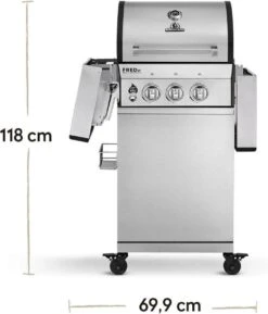 Burnhard Gas BBQ FRED JR. Deluxe - 2 Branders - Incl. Keramische Infraroodbrander & Afdekhoes - Deluxe -Barbecue Gereedschap Winkel 1027x1200 1
