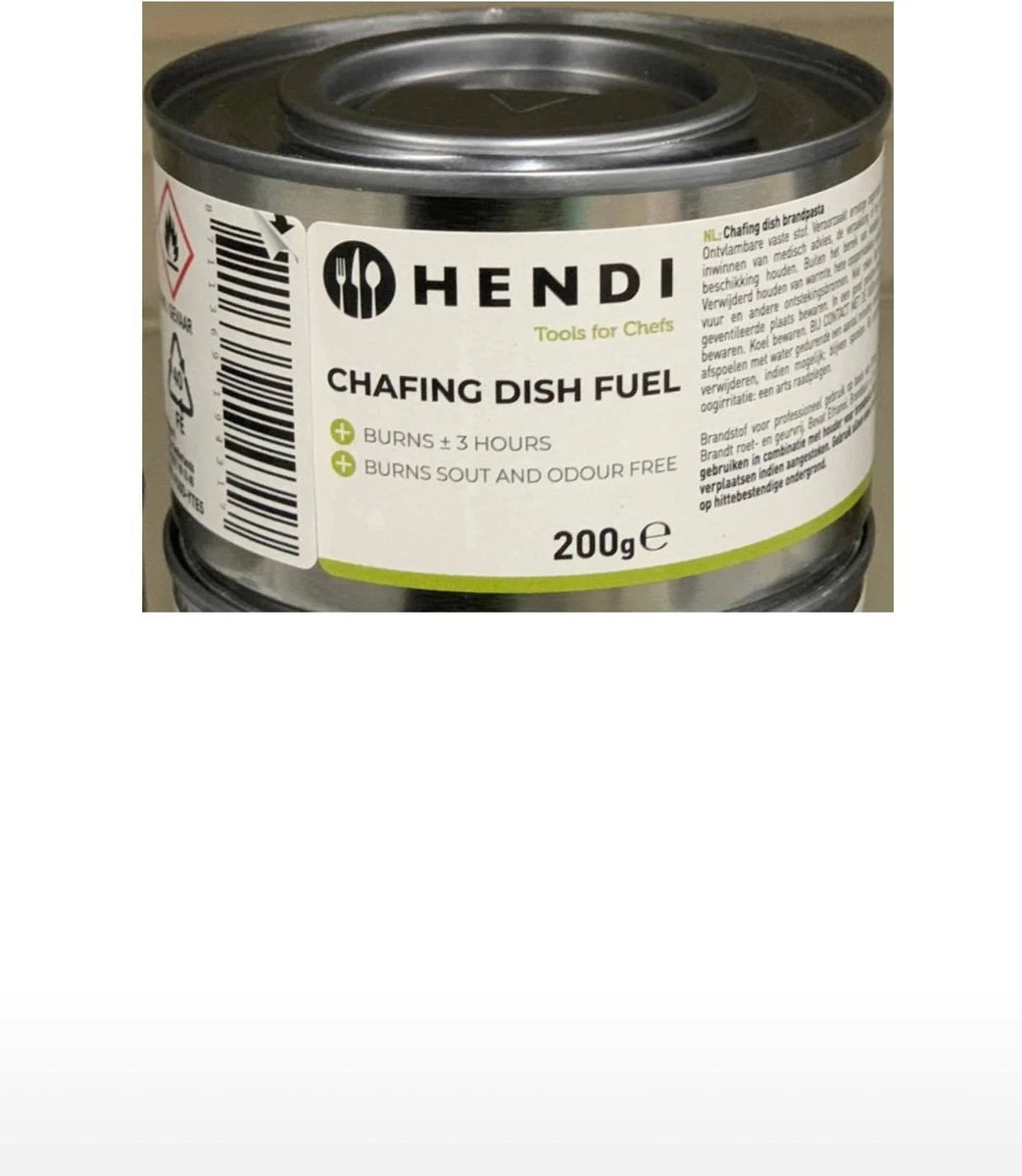 Hendi Brandpasta Voor Chafing Dish - Brandgel 200g - ( 2 Stuks ) 2 Hendi Brandpasta Voor Chafing Dish - Brandgel 200g - ( 2 Stuks ) - Afbeelding 2