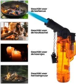Prof Turbo Aansteker - Stormaansteker - Kaarsen - BBQ - Sigaren - 1 St -Barbecue Gereedschap Winkel 1078x1200