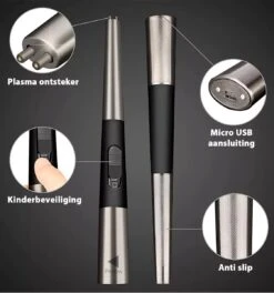 Oplaadbare Lange Elektrische Aansteker - Duurzame Plasma Aansteker – Luxe Aansteker - Inclusief Cadeauverpakking - BBQ – Kaarsen - Zwart -Barbecue Gereedschap Winkel 1123x1200 1