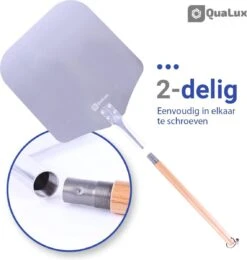 Qualux Pizzaschep Tweedelig – Pizzaschep Voor BBQ – Ophangbaar – Hout/rvs -Barbecue Gereedschap Winkel 1139x1200 2
