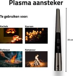 Oplaadbare Lange Elektrische Aansteker - Duurzame Plasma Aansteker – Luxe Aansteker - Inclusief Cadeauverpakking - BBQ – Kaarsen - Zwart -Barbecue Gereedschap Winkel 1150x1200 2