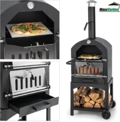 MaxxGarden Pizza Oven - Smoker Barbecue Op Hout, Houtskool Of Pellets - 45 X 65 X 158cm -Barbecue Gereedschap Winkel 1175x1200 3