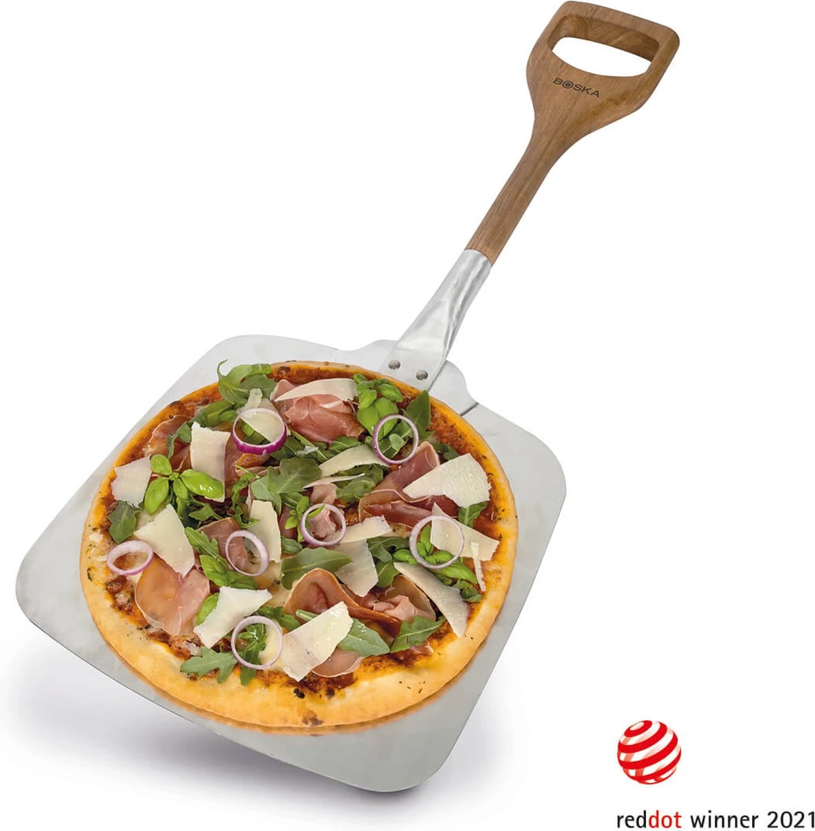 Boska Pizzaschep Barbecue - Kort Handvat - Stabiel - Aluminium - Eikenhout - BBQ Accessoires 13 Boska Pizzaschep Barbecue - Kort Handvat - Stabiel - Aluminium - Eikenhout - BBQ Accessoires - Afbeelding 13