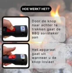 Merkloos Edward&DeVries - Elektrische BBQ Aansteker - BBQ Accesoires - One Minute Lighter - BBQ Starter - Looftlighter - Geschikt Voor Houtskool En Briketten - -Barbecue Gereedschap Winkel 1188x1200
