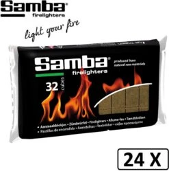 Samba Aanmaakblokjes Bruin á 24 X 32 Stuks - Omdoos Is 768 Aanmaakblokjes -Barbecue Gereedschap Winkel 1191x1200 3