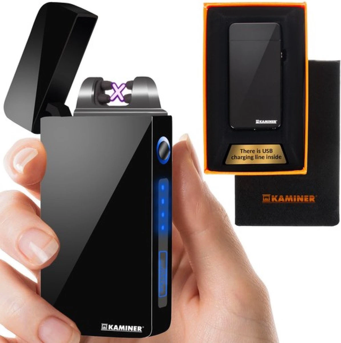 Kaminer - Plasma Aansteker - Elektrische Aansteker - Vuurwerk Aansteker - Plasma Aansteker USB Oplaadbaar - Gasbrander 1 Kaminer - Plasma Aansteker - Elektrische Aansteker - Vuurwerk Aansteker - Plasma Aansteker USB Oplaadbaar - Gasbrander