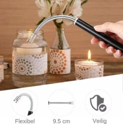Merkloos BBQ Aansteker Oplaadbaar Met Usb Kabel - Elektrische Keuken Aansteker - Flexibele Aansteker - Zwart -Barbecue Gereedschap Winkel 1196x1200 5