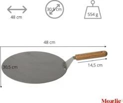Pizzaschep 30 Cm Voor Oven Of BBQ - Rond - RVS - Met Houten Handvat -Barbecue Gereedschap Winkel 1200x1007 1