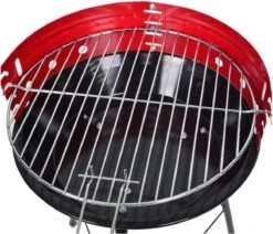 Houtskoolbarbecue Ø33 Cm | Verstelbare Grill BBQ | Halfopen | Zwart / Rood -Barbecue Gereedschap Winkel 1200x1028