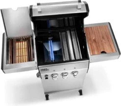 Burnhard Gas BBQ FRED JR. Deluxe - 2 Branders - Incl. Keramische Infraroodbrander & Afdekhoes - Deluxe -Barbecue Gereedschap Winkel 1200x1057