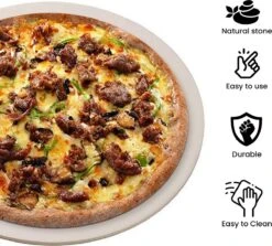 MaxxHome Pizzasteen - BBQ Steen - Pizzasteen Voor De Lekkerste Bereiding Van Een Pizza Op Jouw Barbecue Of In De Oven - Pizza Steen Rond - Medium (33 Cm) -Barbecue Gereedschap Winkel 1200x1084 3