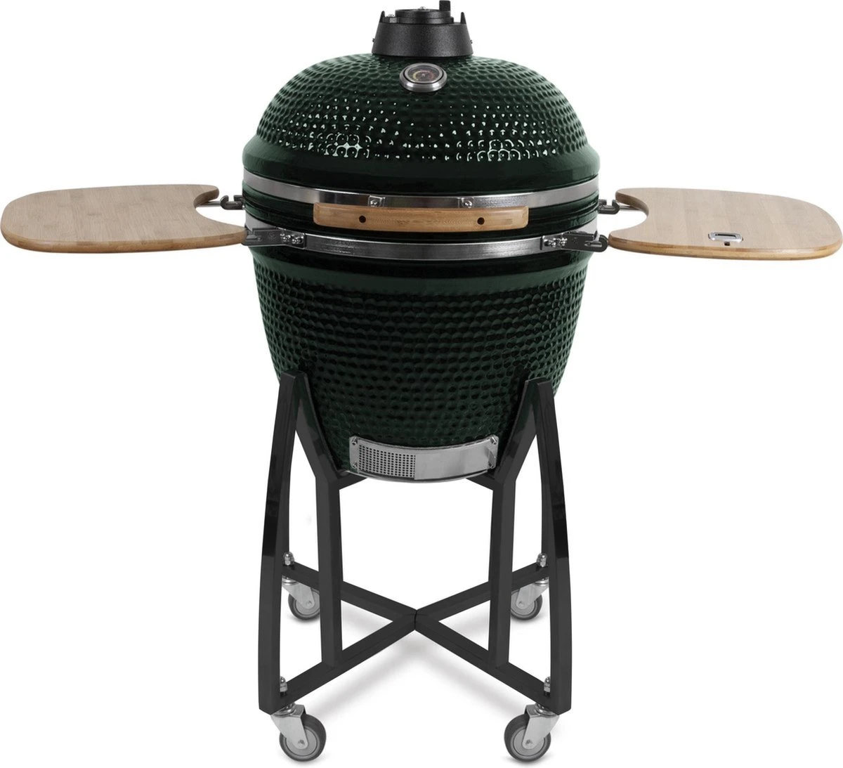 Patton Kamado Houtskool Barbecue - 18" - Grilloppervlak Ø 39 Cm - Met Bluetooth Thermometer - Groen 2 Patton Kamado Houtskool Barbecue - 18" - Grilloppervlak Ø 39 Cm - Met Bluetooth Thermometer - Groen - Afbeelding 2