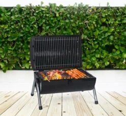 MaxxGarden BBQ - Houtskool Barbecue - Smoker Barbecue - Grilloppervlak (LxB) 38 X 52 Cm - Met Dubbel Grill Vlak - Zwart -Barbecue Gereedschap Winkel 1200x1105