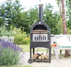 Merkloos MaxxGarden Pizza Oven - Smoker Barbecue Houtskool 45 X 65 X 158cm -Barbecue Gereedschap Winkel 1200x1134