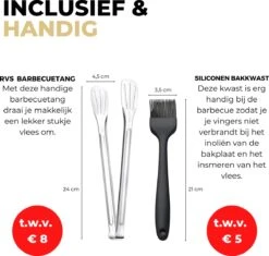 Ozocozy BBQ-ONE Houtskool Tafelbarbecue - Ø30 Cm- Zwart - Incl. Draagtas, Siliconen Bakkwast En RVS-Barbecuetang -Barbecue Gereedschap Winkel 1200x1141