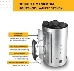 Kolen Starter GROOT - Brikettenstarter Met Veiligheidshandgreep - Snelstarter Voor Barbecue - BBQ Houtskool Starter -Barbecue Gereedschap Winkel 1200x1146 2