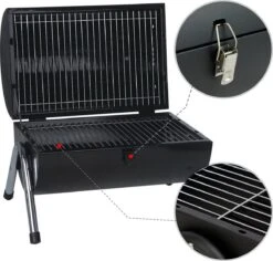 MaxxGarden BBQ - Houtskool Barbecue - Smoker Barbecue - Grilloppervlak (LxB) 38 X 52 Cm - Met Dubbel Grill Vlak - Zwart -Barbecue Gereedschap Winkel 1200x1148