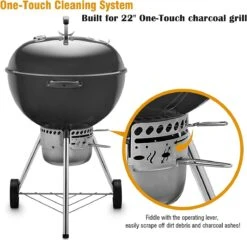 One-Touch-reinigingssysteemkit Voor 57 CM Kogel BBQ , Geschikt Als Vervanging In Diverse Weber Kogel BBQ's -Barbecue Gereedschap Winkel 1200x1165 3