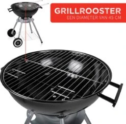 BBQ Collection Houtskoolbarbecue - Kogelbarbecue 45 X 60 Centimeter - Ronde Barbecue - Barbecue Op Wielen - Zwart - Metaal -Barbecue Gereedschap Winkel 1200x1174