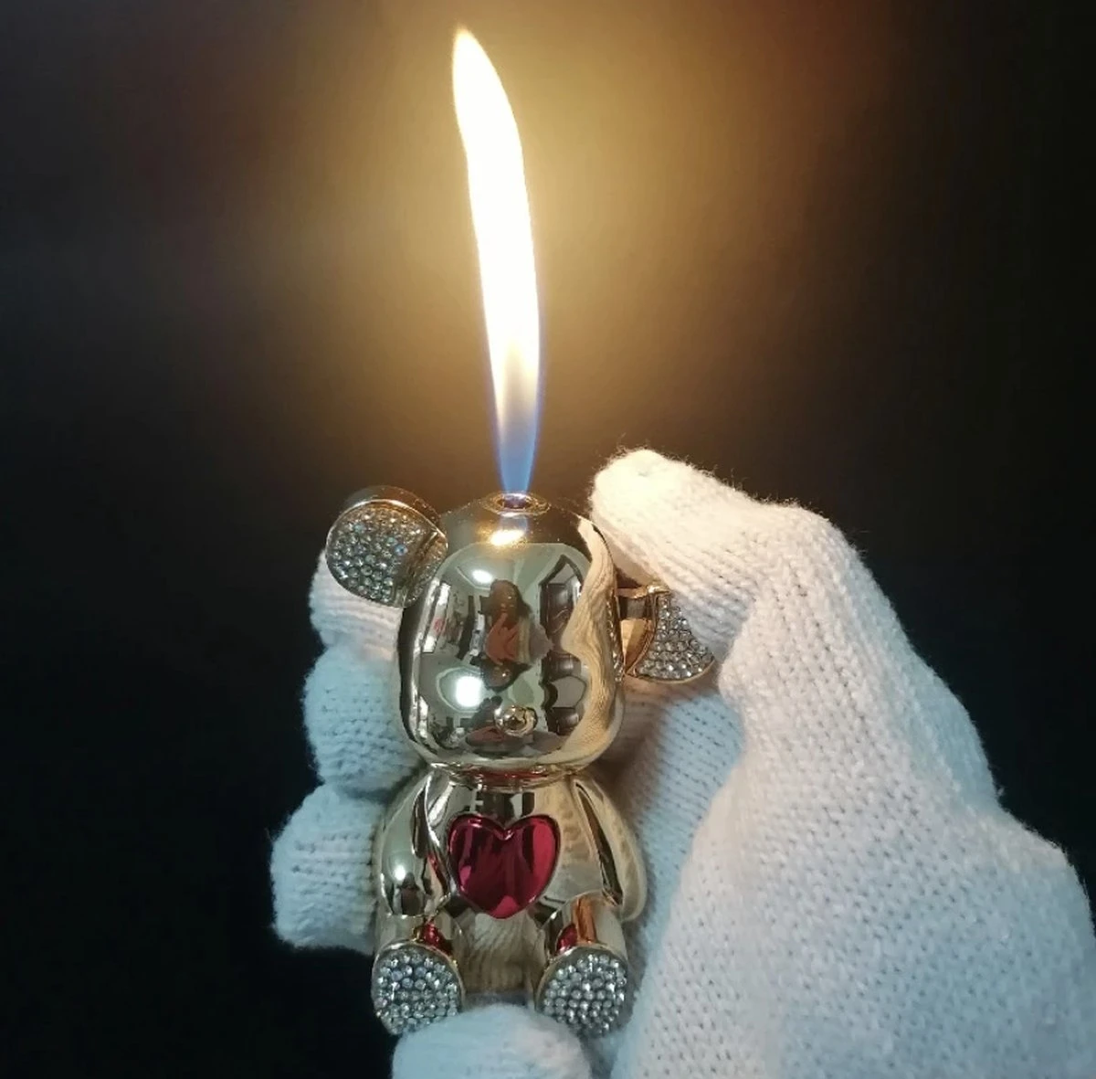 Merkloos Diamond Bear Aansteker - Kado - Valentijnsdag - Cute - TikTok - Cadeau 2 Merkloos Diamond Bear Aansteker - Kado - Valentijnsdag - Cute - TikTok - Cadeau - Afbeelding 2