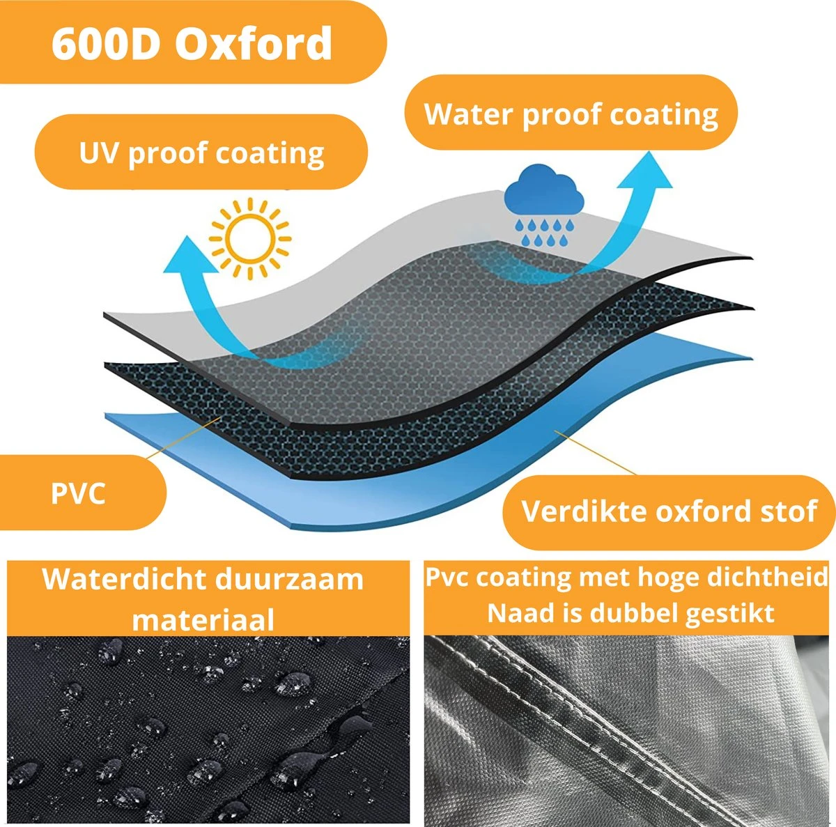 Ronde Waterdichte BBQ Hoes - Barbecue Accessoires - 57 Cm Diameter - 92 Cm Hoog 3 Ronde Waterdichte BBQ Hoes - Barbecue Accessoires - 57 Cm Diameter - 92 Cm Hoog - Afbeelding 3