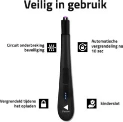 Oplaadbare Lange Elektrische Aansteker - Zwart - Duurzame Plasma Aansteker - Inclusief Cadeauverpakking - BBQ - Kaarsen -Barbecue Gereedschap Winkel 1200x1190 2