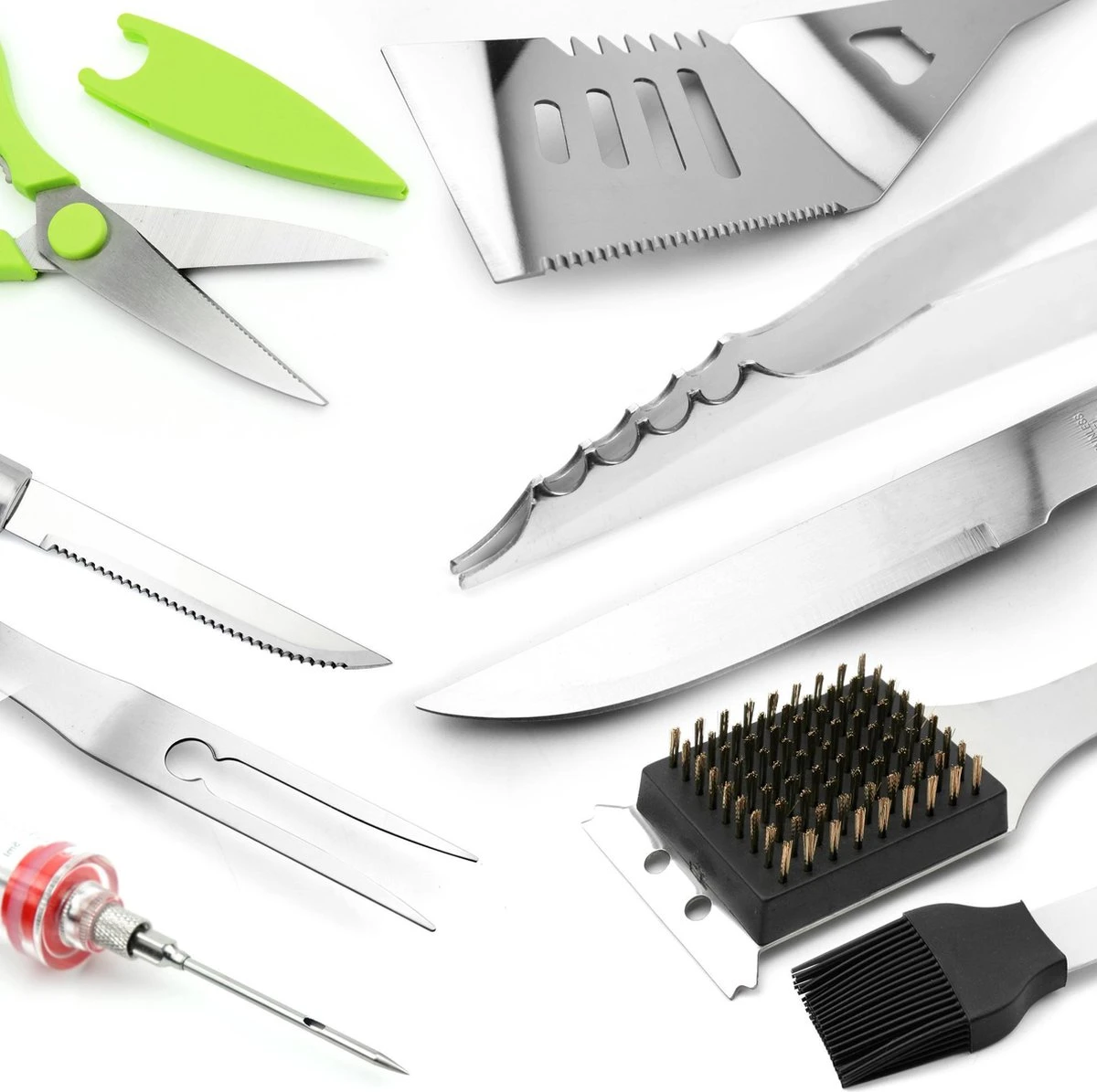 Saveur Royal® 35-delige Barbecue Gereedschapset In Roestvrij Staal - BBQ Grill Set Met Draagtas - Barbecuegerei-sets - Barbecue Accessoires Gereedschap - 35-delig 8 Saveur Royal® 35-delige Barbecue Gereedschapset In Roestvrij Staal - BBQ Grill Set Met Draagtas - Barbecuegerei-sets - Barbecue Accessoires Gereedschap - 35-delig - Afbeelding 8