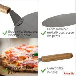 Pizzaschep 30 Cm Voor Oven Of BBQ - Rond - RVS - Met Houten Handvat -Barbecue Gereedschap Winkel 1200x1198 7