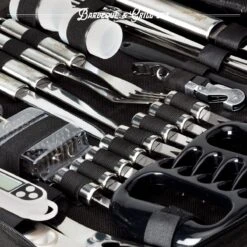 Mountain Jack® 40-Delige Luxe BBQ Grill Accessoires Set In Roestvrij Staal – Barbecue Gereedschap – Tangenset, Vlees Thermometer, Vleestang, Borstel, Spiezen, Vleesmes, Vleesvork 18 Mountain Jack® 40-Delige Luxe BBQ Grill Accessoires Set In Roestvrij Staal – Barbecue Gereedschap – Tangenset, Vlees Thermometer, Vleestang, Borstel, Spiezen, Vleesmes, Vleesvork -Barbecue Gereedschap Winkel 1200x1199 8