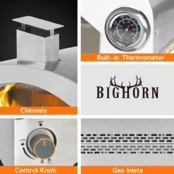 Bighorn Outdoor Edelstaal Gas Pizza Oven - Draagbare Gas Barbecue - Edelstaal -Model SRGG20001 -Barbecue Gereedschap Winkel 1200x1200 136
