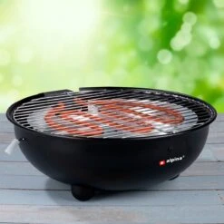 Alpina Elektrische BBQ - Tafel-Barbecue - Geen Rook - Binnen Barbecueën - 1250W - Ø 30 Cm - Zwart -Barbecue Gereedschap Winkel 1200x1200 18