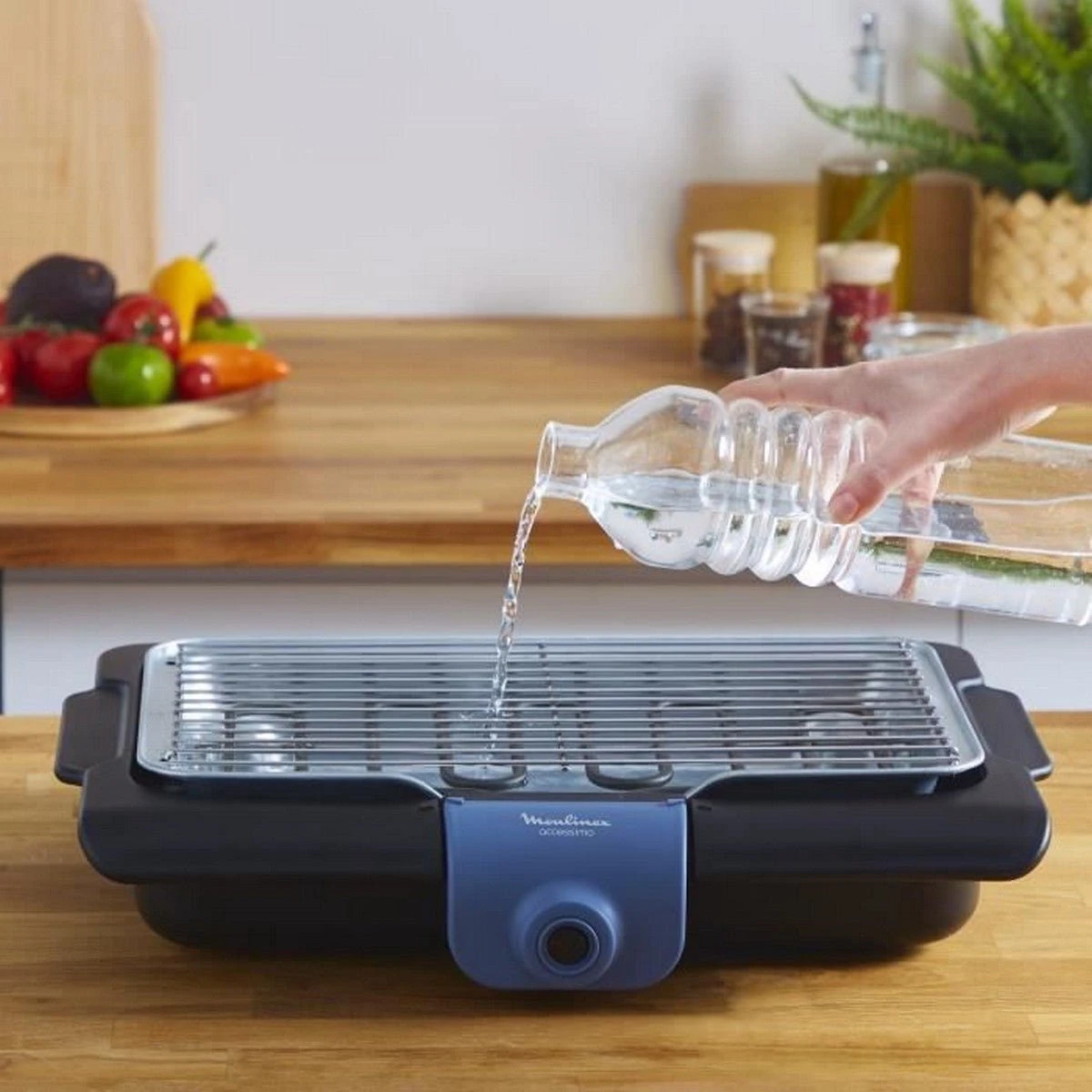 Moulinex BG134812 Barbecue Tafelblad Electrisch 2100W Zwart, Blauw, Zilver Barbecue 10 Moulinex BG134812 Barbecue Tafelblad Electrisch 2100W Zwart, Blauw, Zilver Barbecue - Afbeelding 10