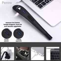 Oplaadbare Lange Elektrische Aansteker - Zwart - Duurzame Plasma Aansteker - Inclusief Cadeauverpakking - BBQ - Kaarsen -Barbecue Gereedschap Winkel 1200x1200 283