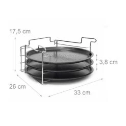 Relaxdays 3 Pizaplaten Met Pizzarek, Pizza Bakplaat Rond 33 Cm, Pizzaplaat 3stuk -Barbecue Gereedschap Winkel 1200x1200 292