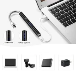 Oplaadbare Lange Elektrische Aansteker Buigbaar - Buigbare Aansteker - Duurzame Plasma Aansteker - Inclusief Cadeauverpakking - BBQ - Kaarsen - Zwart -Barbecue Gereedschap Winkel 1200x1200 572