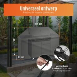 GrillX Barbecue Hoes - 170 X 61 X 117cm - BBQ Hoes Waterdicht - Beschermhoes Inclusief Trekkoord - BBQ Accesoires -Barbecue Gereedschap Winkel 1200x1200 624