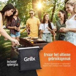 GrillX Barbecue Hoes - 170 X 61 X 117cm - BBQ Hoes Waterdicht - Beschermhoes Inclusief Trekkoord - BBQ Accesoires -Barbecue Gereedschap Winkel 1200x1200 625