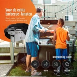 GrillX Barbecue Hoes - 145 X 61 X 117cm - BBQ Hoes Waterdicht - Beschermhoes Inclusief Trekkoord - BBQ Accesoires -Barbecue Gereedschap Winkel 1200x1200 627