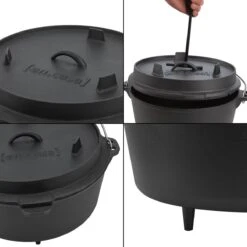 Dutch Oven Enkhuizen Met Deksel Gietijzer Zwart - 4 Varianten -Barbecue Gereedschap Winkel 1200x1200 710