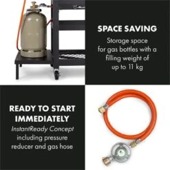 Klarstein Kingsville Double Barbecue - Houtskool- En Gasbarbecue - Smoker BBQ - Inclusief Deksels En Thermometer - Met 2 Roosters - Zwart -Barbecue Gereedschap Winkel 1200x1200 72