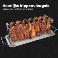 GrillX Kippenvleugelhouder - Kiphouder Voor BBQ & Oven - RVS - BBQ Accesoires -Barbecue Gereedschap Winkel 1200x1200 753