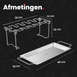 GrillX Kippenvleugelhouder - Kiphouder Voor BBQ & Oven - RVS - BBQ Accesoires -Barbecue Gereedschap Winkel 1200x1200 754