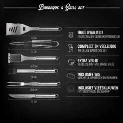 Mountain Jack® 40-Delige Luxe BBQ Grill Accessoires Set In Roestvrij Staal – Barbecue Gereedschap – Tangenset, Vlees Thermometer, Vleestang, Borstel, Spiezen, Vleesmes, Vleesvork 13 Mountain Jack® 40-Delige Luxe BBQ Grill Accessoires Set In Roestvrij Staal – Barbecue Gereedschap – Tangenset, Vlees Thermometer, Vleestang, Borstel, Spiezen, Vleesmes, Vleesvork -Barbecue Gereedschap Winkel 1200x1200 788