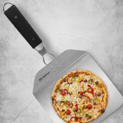 RVS Pizzaschep Inklapbaar Vierkant Handvat - Taartschep - Pizzaspatel BBQ Pannekoeken Spatel -Barbecue Gereedschap Winkel 1200x1200 801