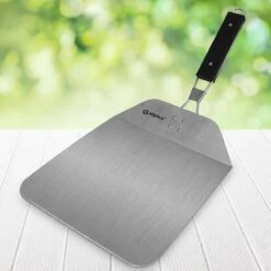 RVS Pizzaschep Inklapbaar Vierkant Handvat - Taartschep - Pizzaspatel BBQ Pannekoeken Spatel -Barbecue Gereedschap Winkel 1200x1200 802