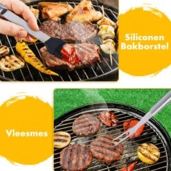 BBQ Accesoires Set Gereedschap Tang Borstel Barbecue Kookgerei - 10 Delig -Barbecue Gereedschap Winkel 1200x1200 823
