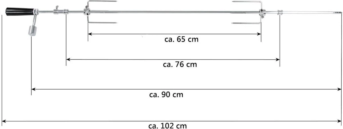 BBQNovation Elektrisch Draaispit Deluxe Met Extra Lang RVS Spit Geschikt Voor Meeste GAS BBQ's 6 BBQNovation Elektrisch Draaispit Deluxe Met Extra Lang RVS Spit Geschikt Voor Meeste GAS BBQ's - Afbeelding 6